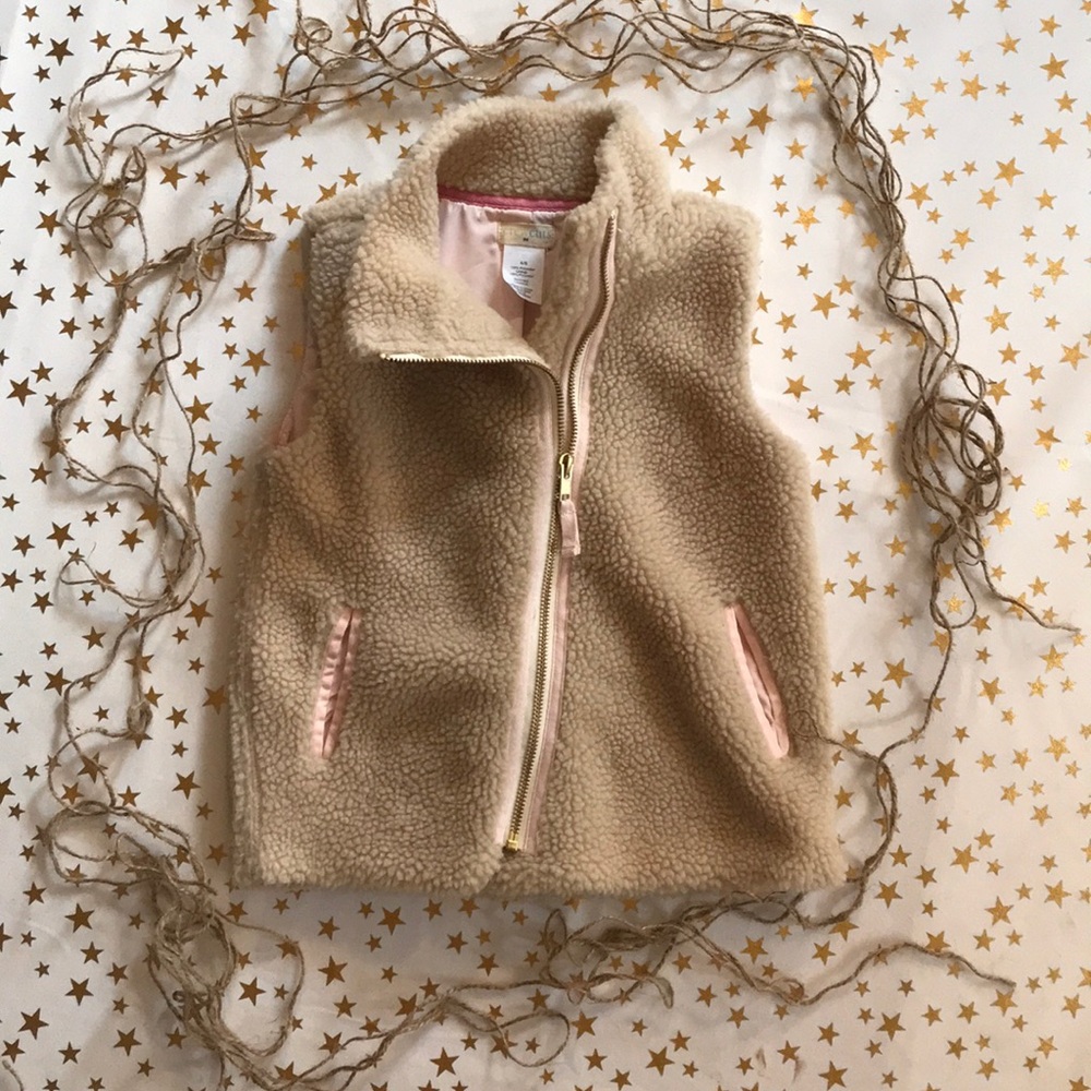 Crewcuts faux shearling vest